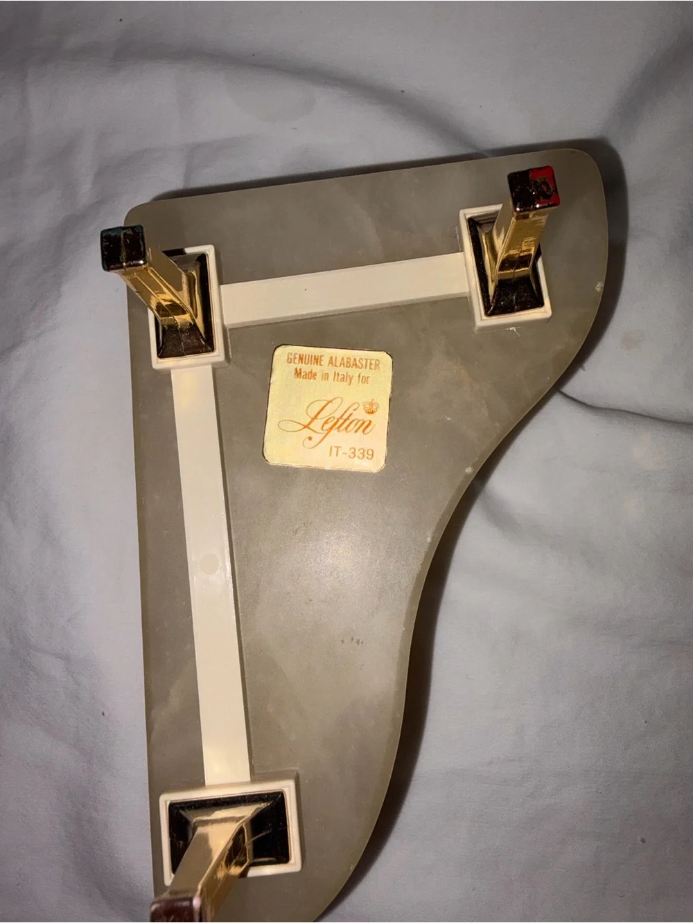RARE Vintage LEFTON Alabaster Floral piano shaped Trinket jewelry box